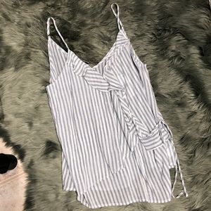 Spaghetti strap striped blouse comfy chic casual